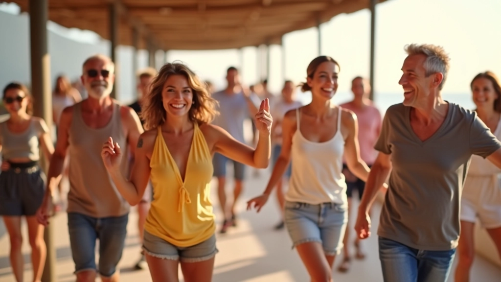 Participants enjoying a casual dance moment at one of our Portugal gatherings